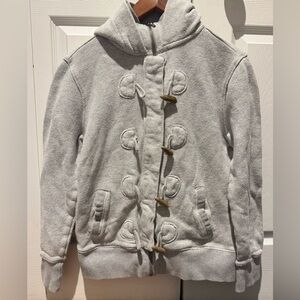 ROOTS 100% Cotton Gray Toggle Jacket (M)